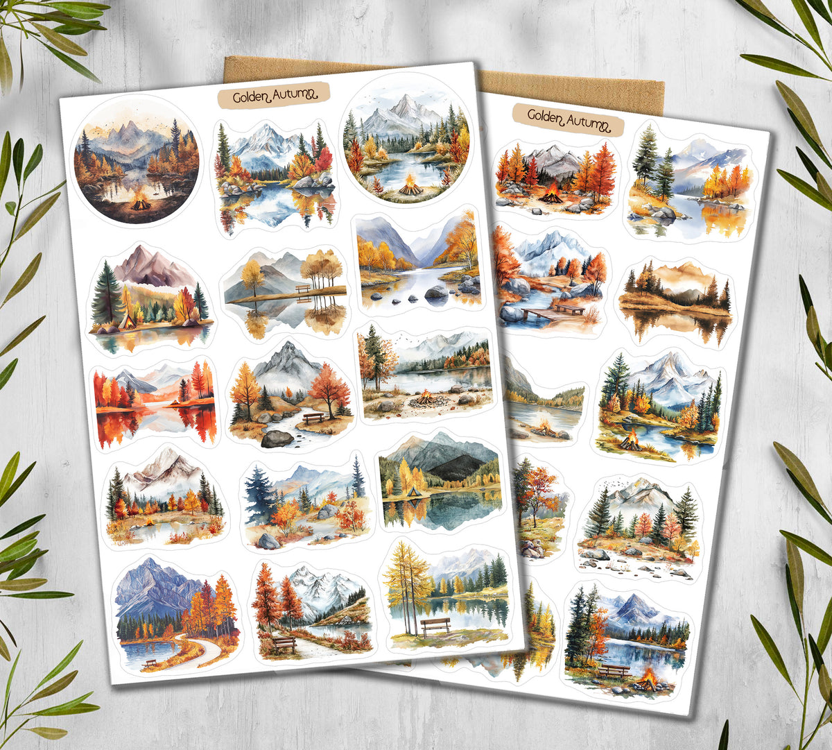 Golden Autumn Stickers 00358