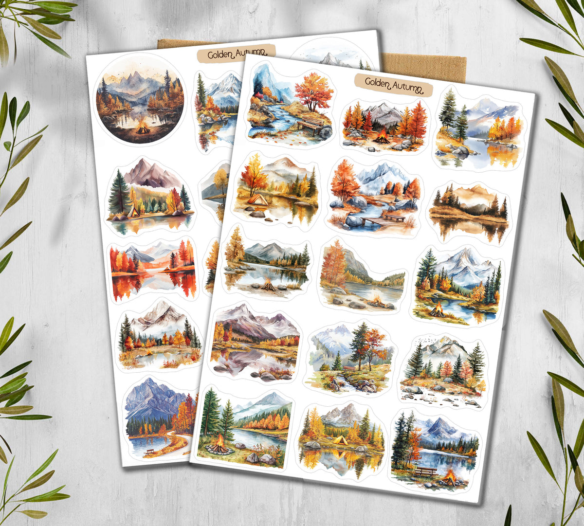 Golden Autumn Stickers 00358