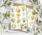 Daffodils Stickers: Yellow Flower Planner Stickers