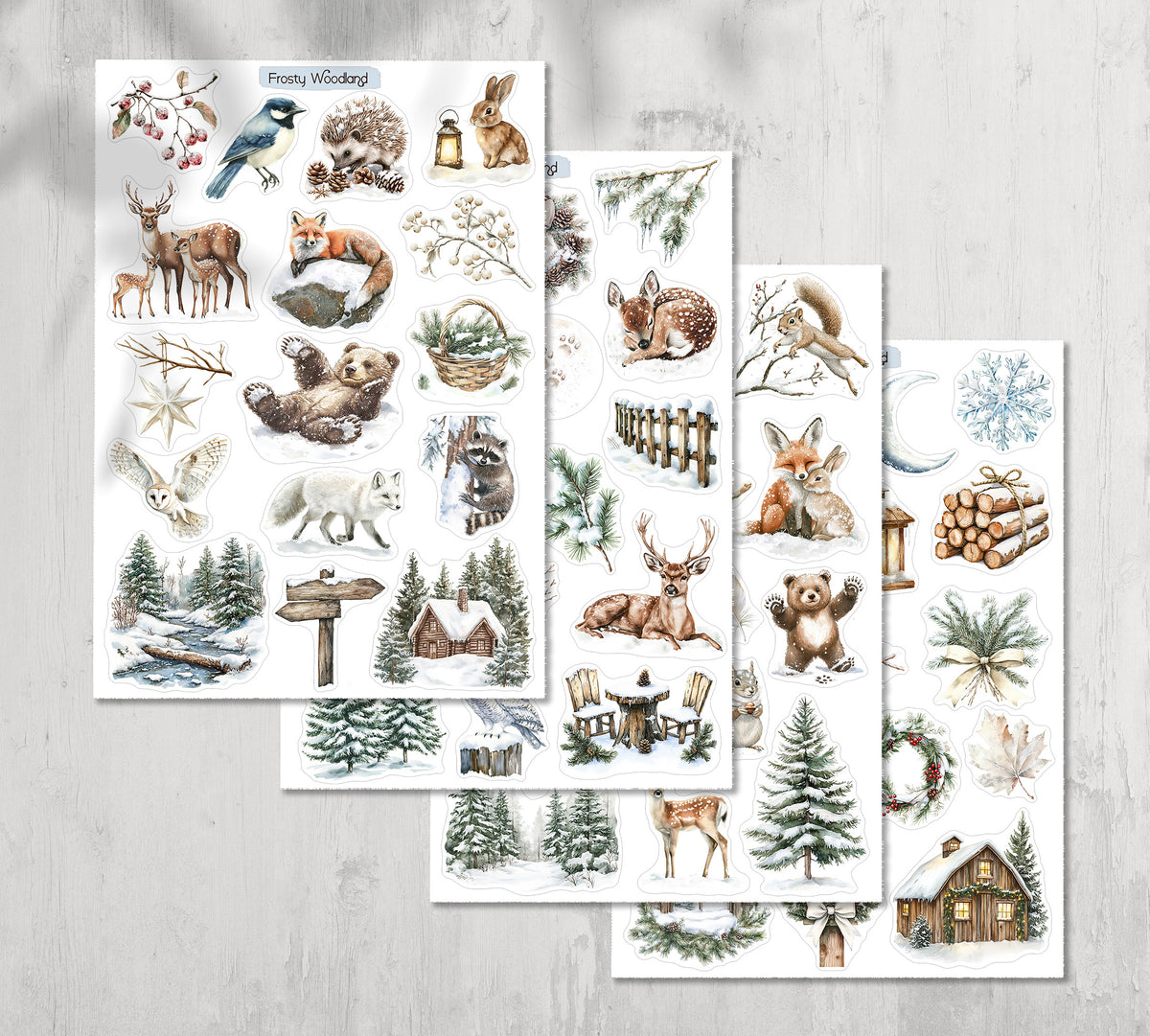 Frozen Woodland Stickers (000376)