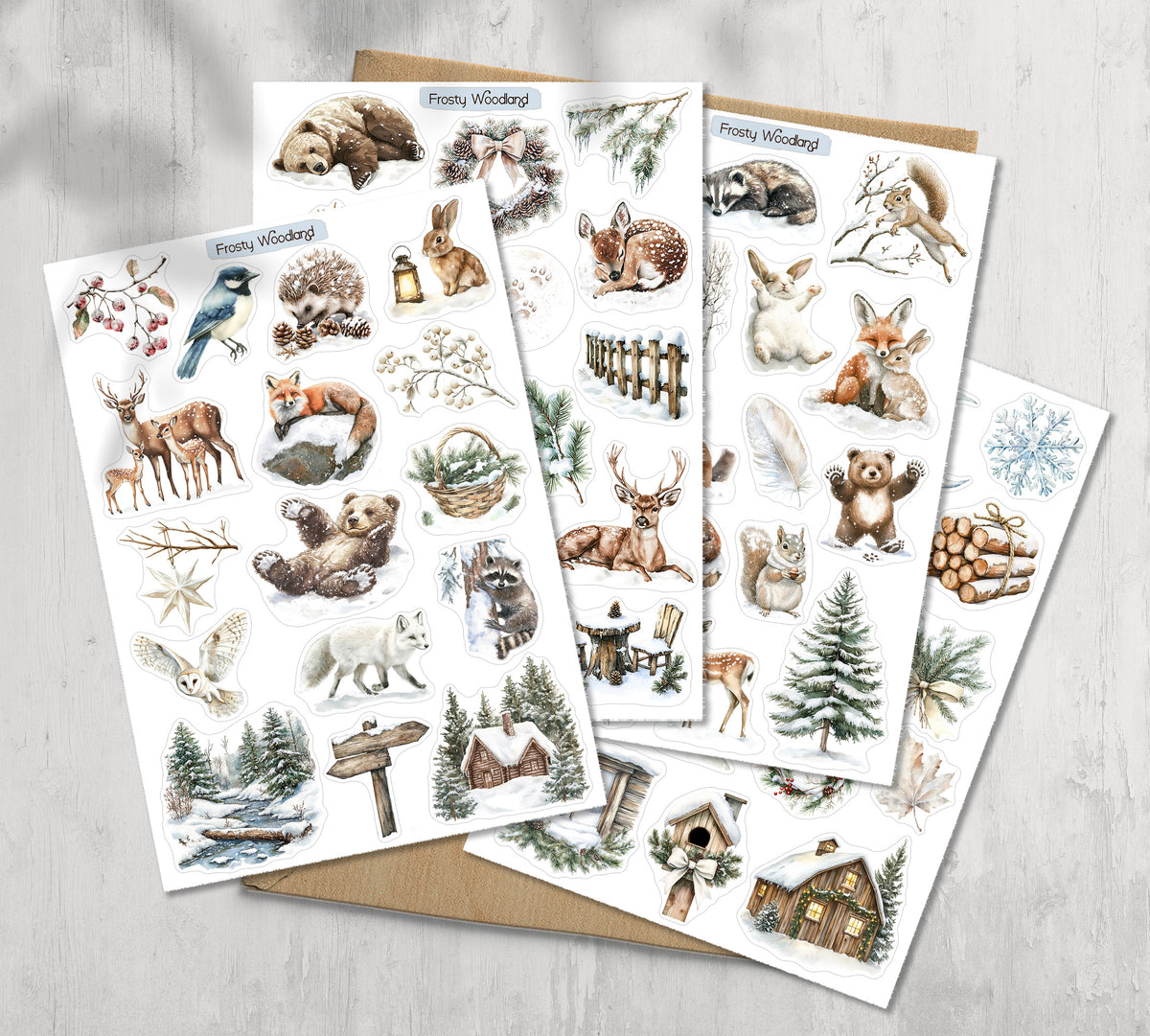Frozen Woodland Stickers (000376)
