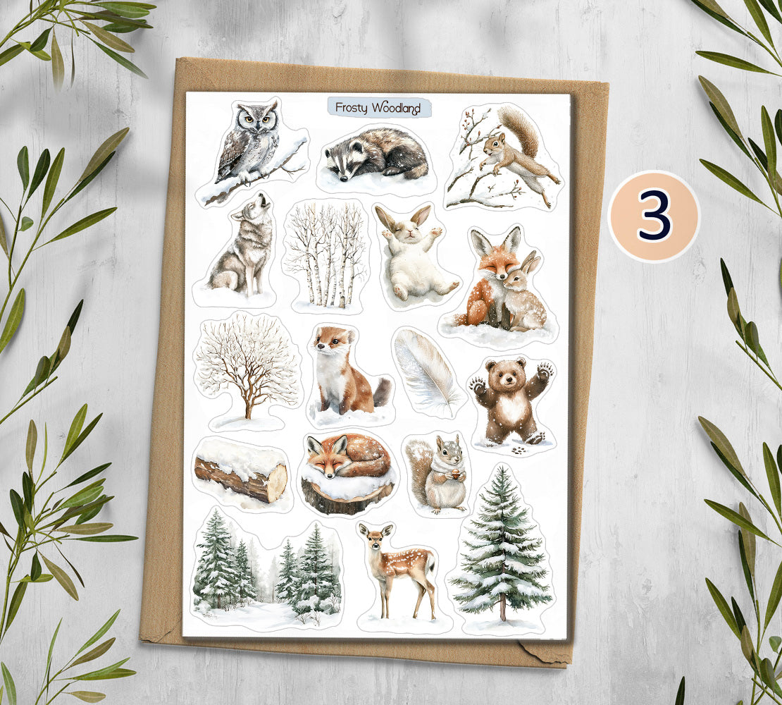 Frozen Woodland Stickers (000376)