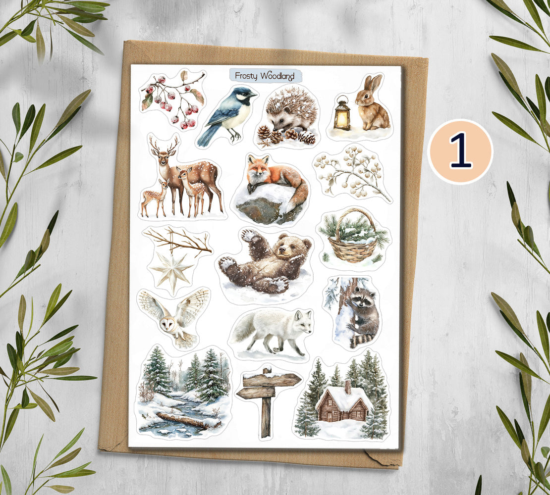 Frozen Woodland Stickers (000376)