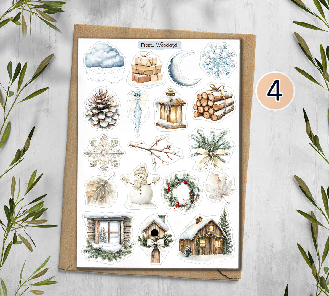 Frozen Woodland Stickers (000376)