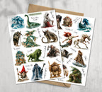 Celtic Mythical Creatures Stickers. 00378