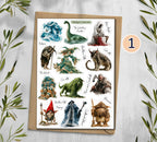 Celtic Mythical Creatures Stickers. 00378