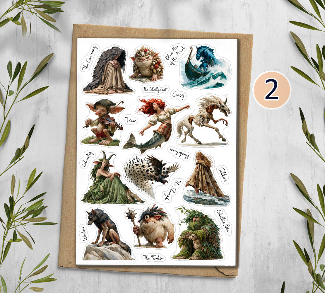 Celtic Mythical Creatures Stickers. 00378
