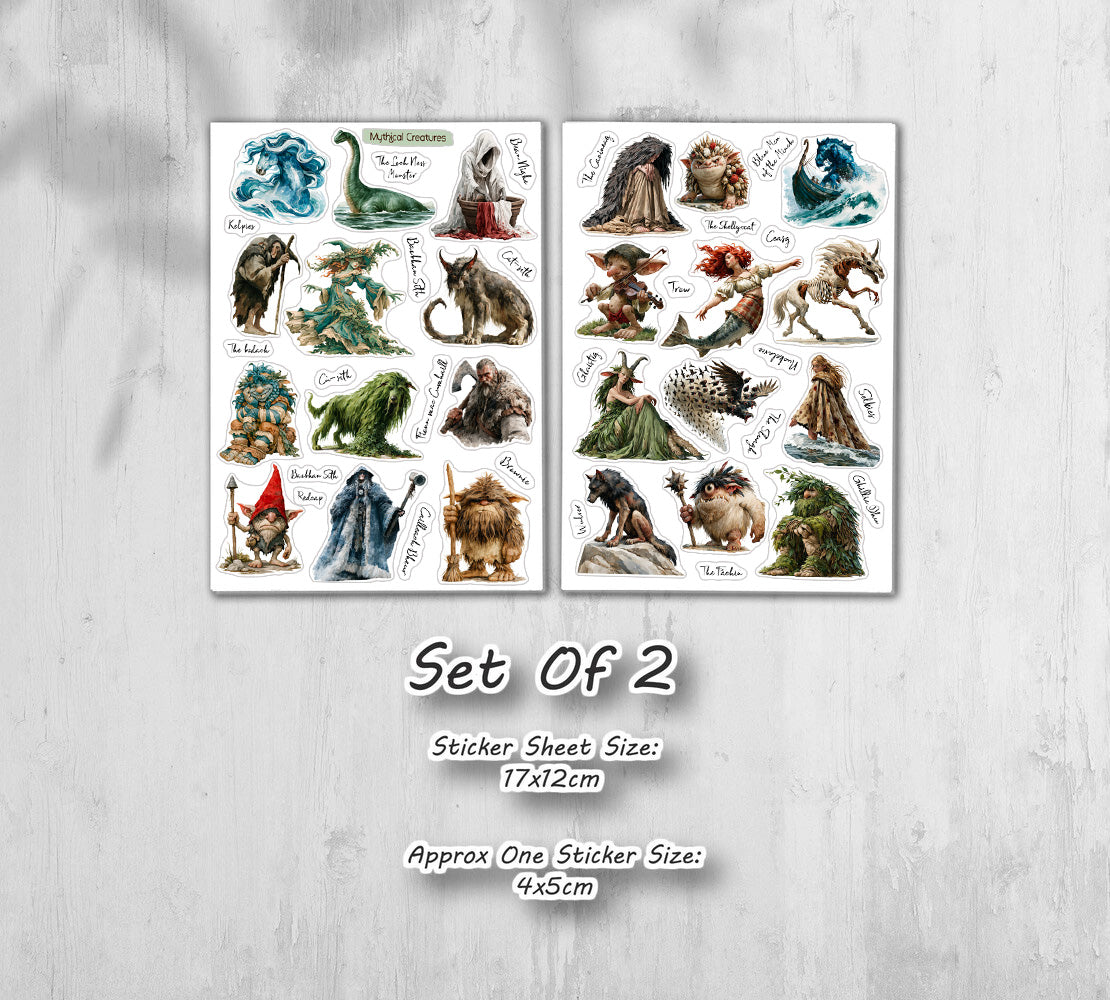 Celtic Mythical Creatures Stickers. 00378