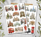 Christmas in London. England Travel Stickers. 00382