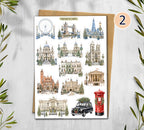 Christmas in London. England Travel Stickers. 00382