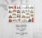 Christmas in London. England Travel Stickers. 00382