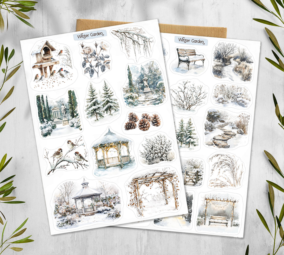 Winter Garden Stickers (00383)