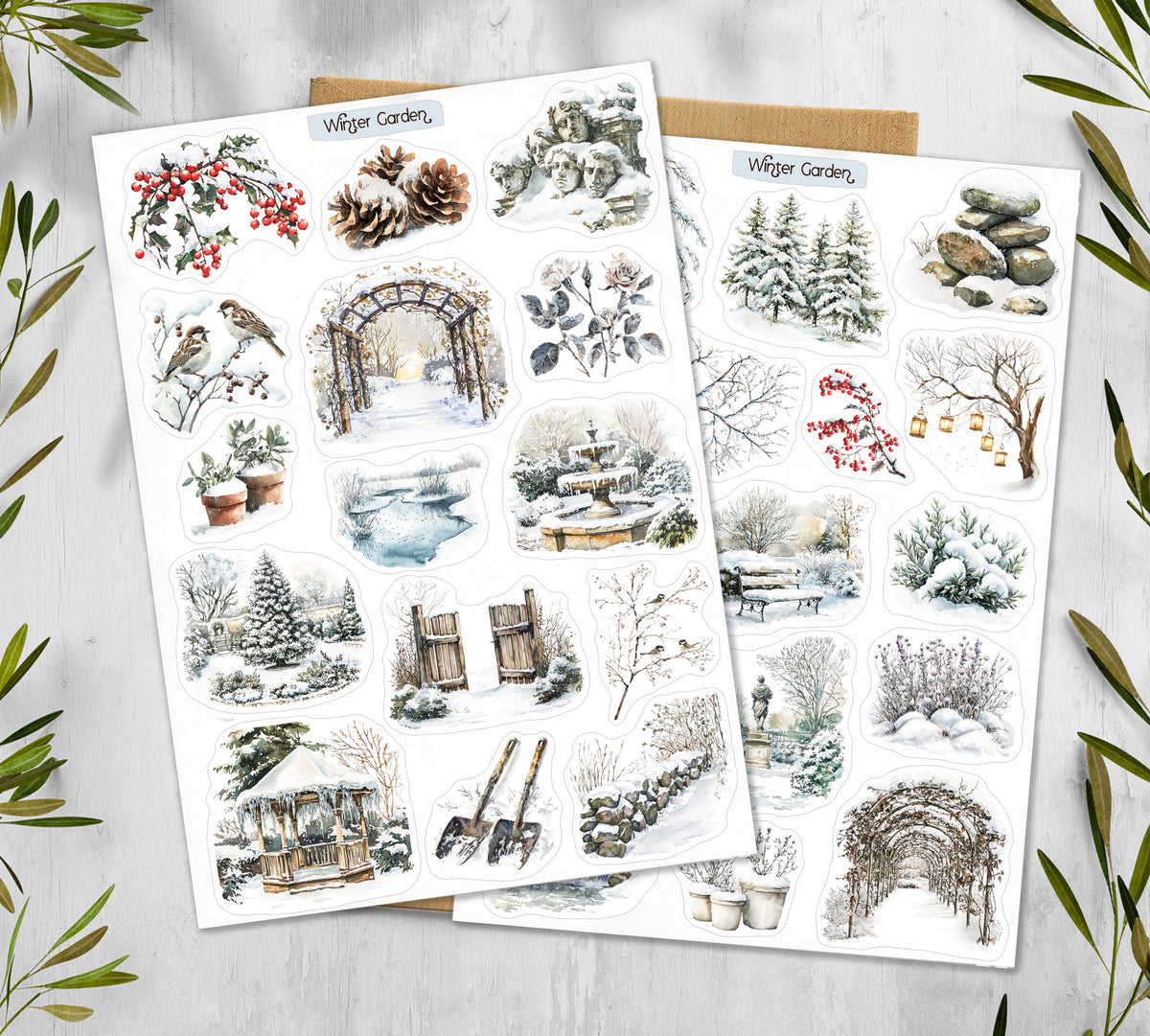 Winter Garden Stickers (00383)