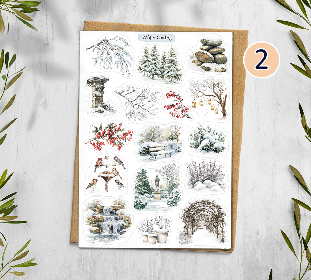Winter Garden Stickers (00383)