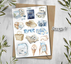 Summer Travel Stickers. Europe Holiday Stickers. Summer Planner Stickers. Scrapbooking