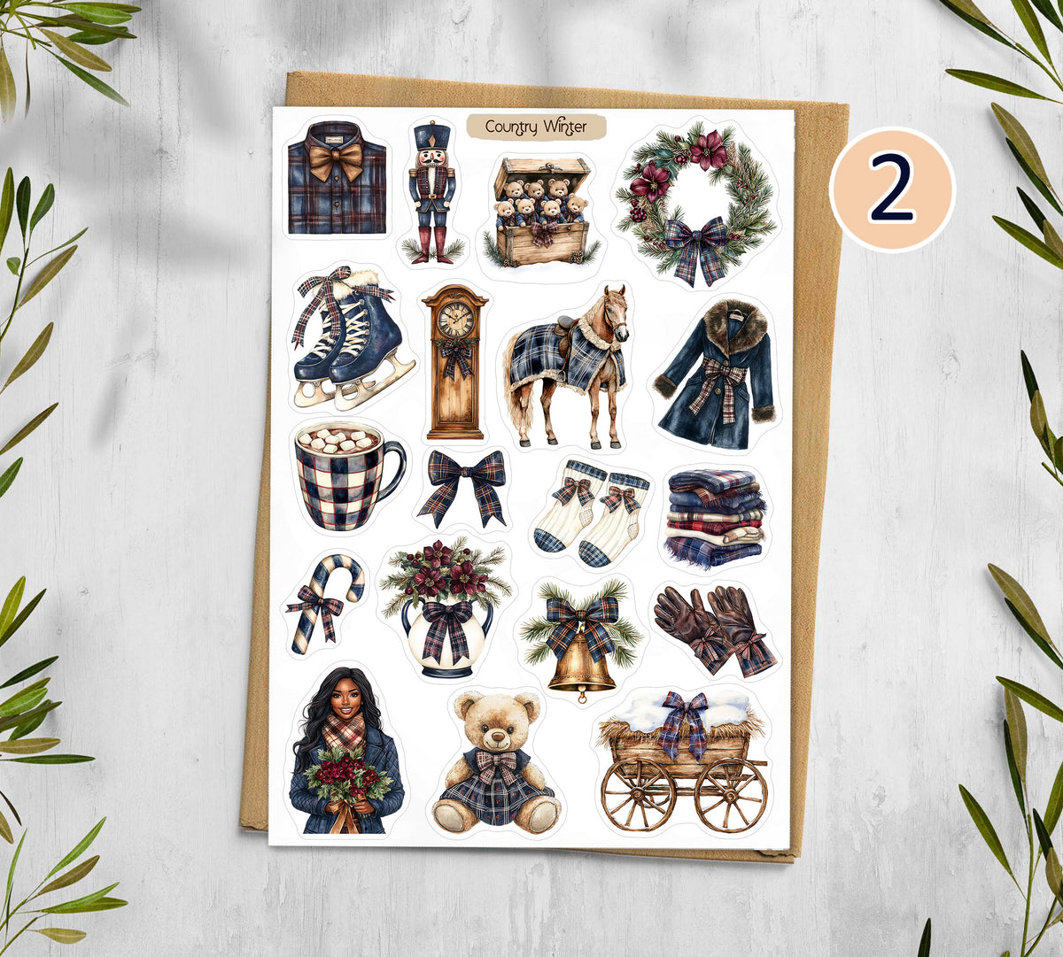 Country Winter Stickers (000387)