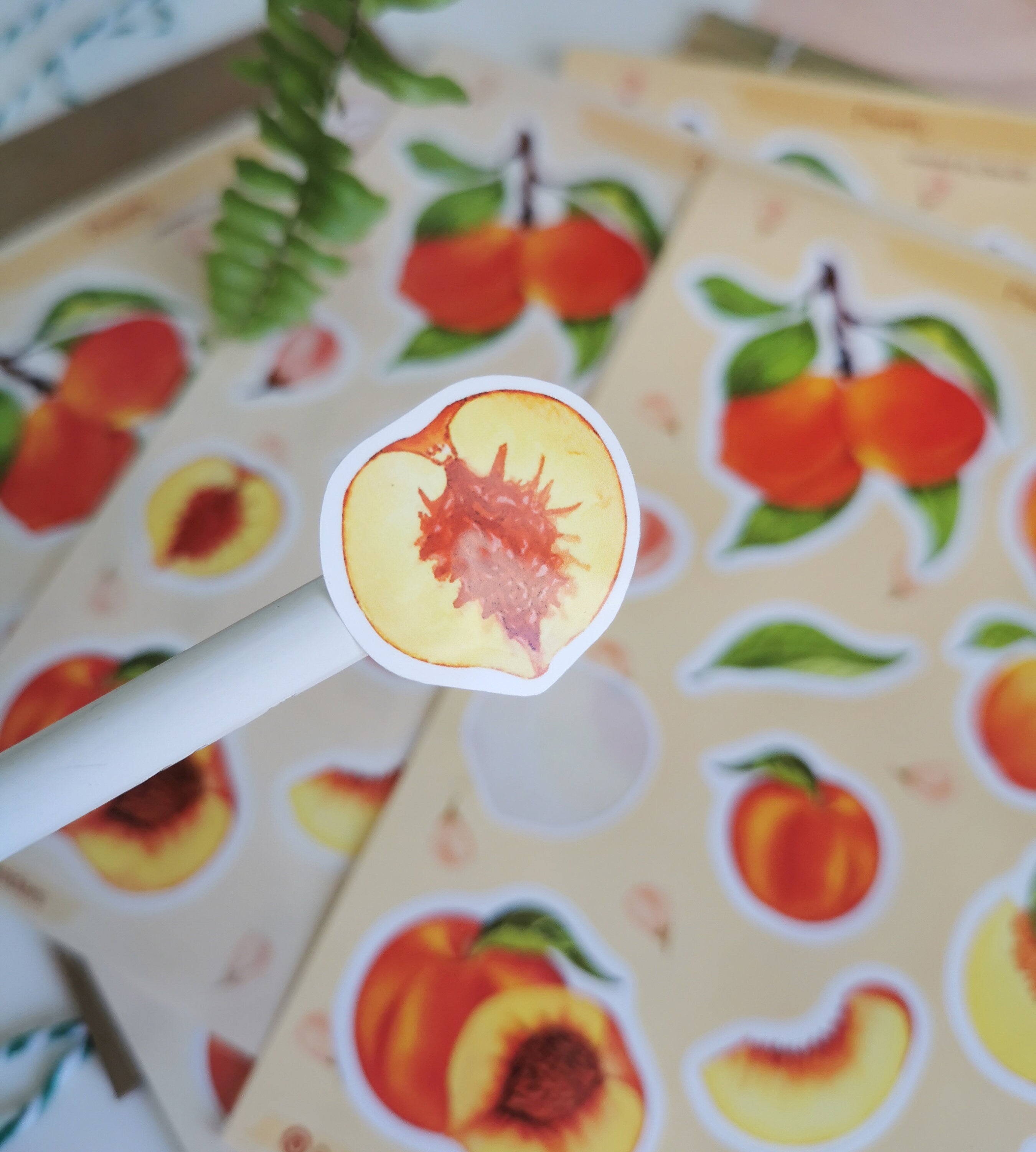 Peach Stickers. Peach Sticker Pack. Peach tree Stickers. Bullet Journal. Peach Sticker Sheet. Fruit Stickers. Summer Stickers