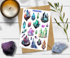 Magic Crystal Stickers: Witchy Planner Stickers, Grimoire, Book of Shadows