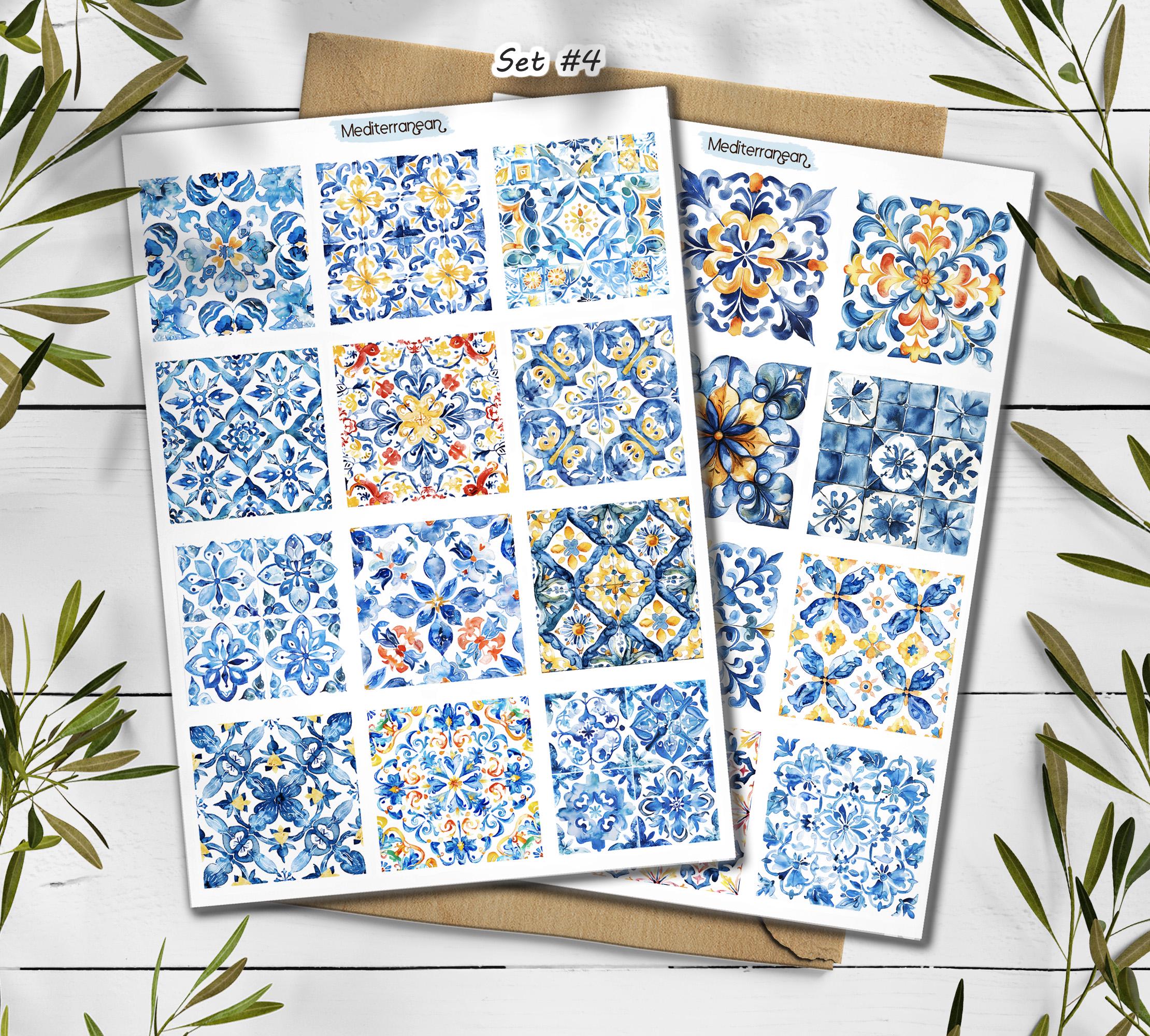 Mediterranean Stickers. Travel Stickers. Mediterranean Summer Holiday Stickers. Europe Stickers. Around the World. Lemon Scrapbooking