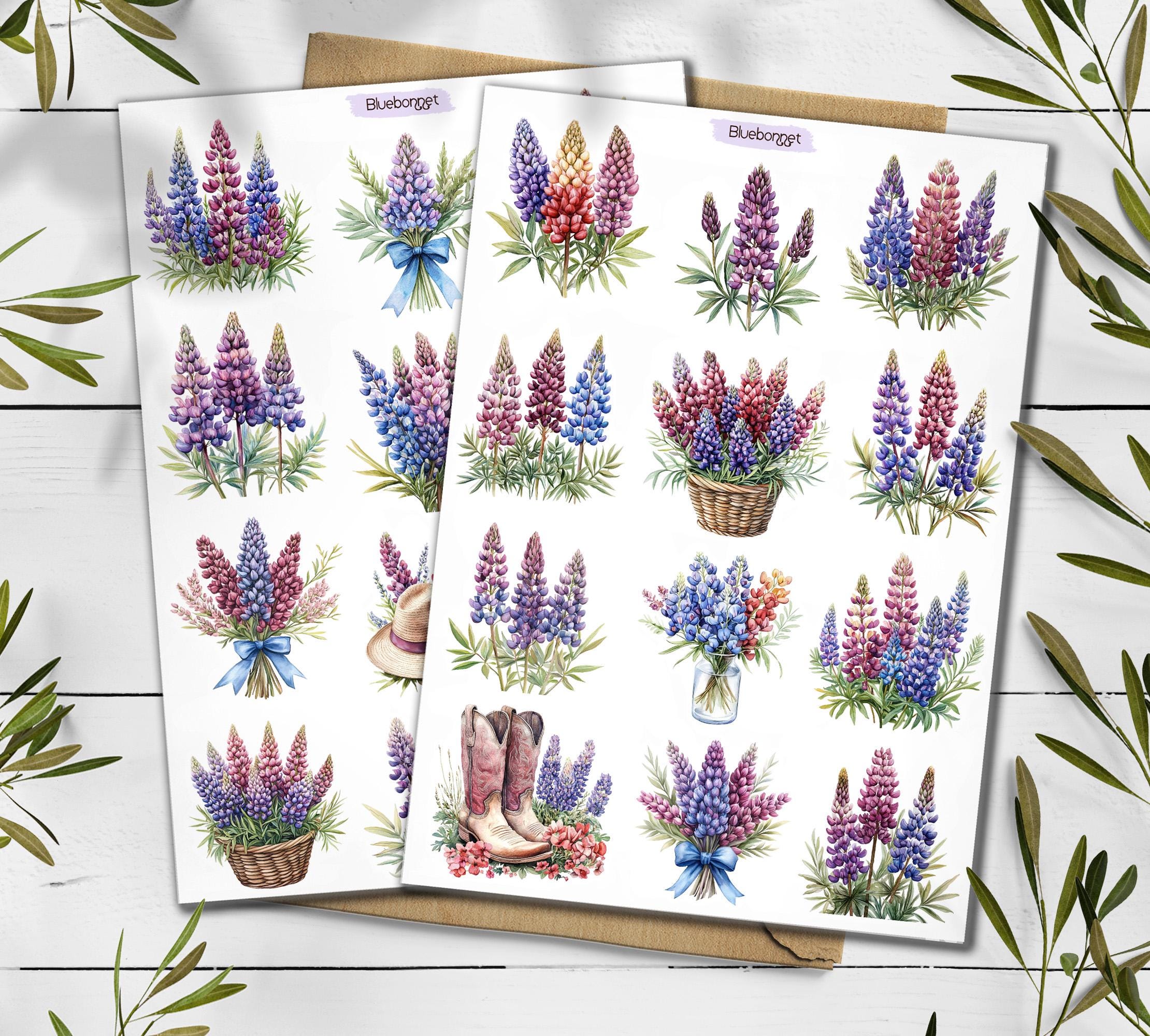 Bluebonnet flower Stickers