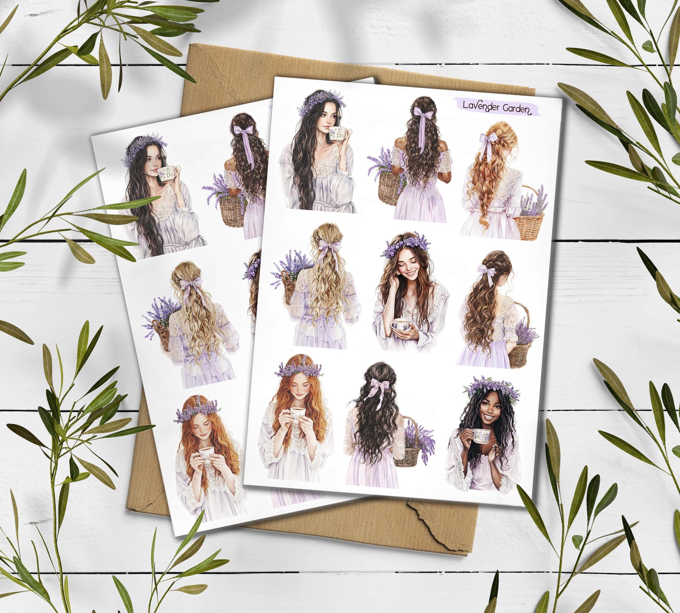 Lavender Girl Stickers