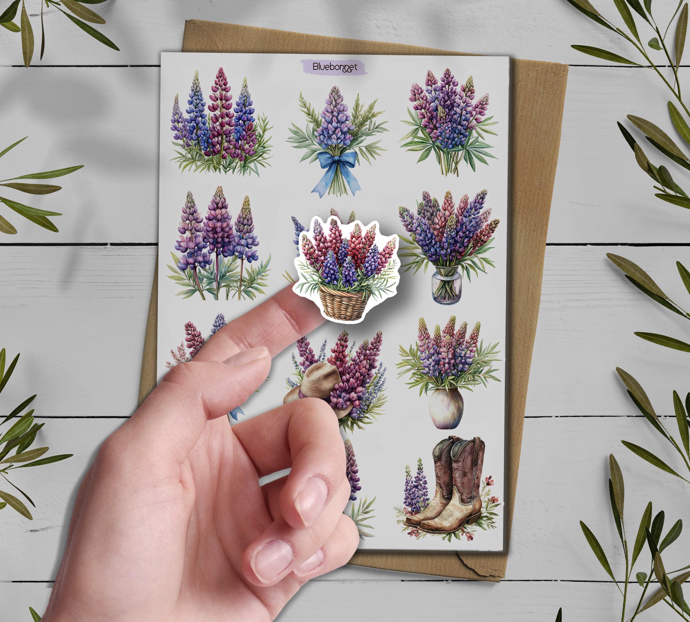 Bluebonnet flower Stickers