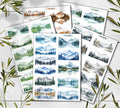 Watercolor Mountain Stickers
