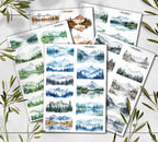 Watercolor Mountain Stickers