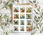Vintage Style Stamp Stickers: Scrapbook Planner Stickers. Fake stamps stickers