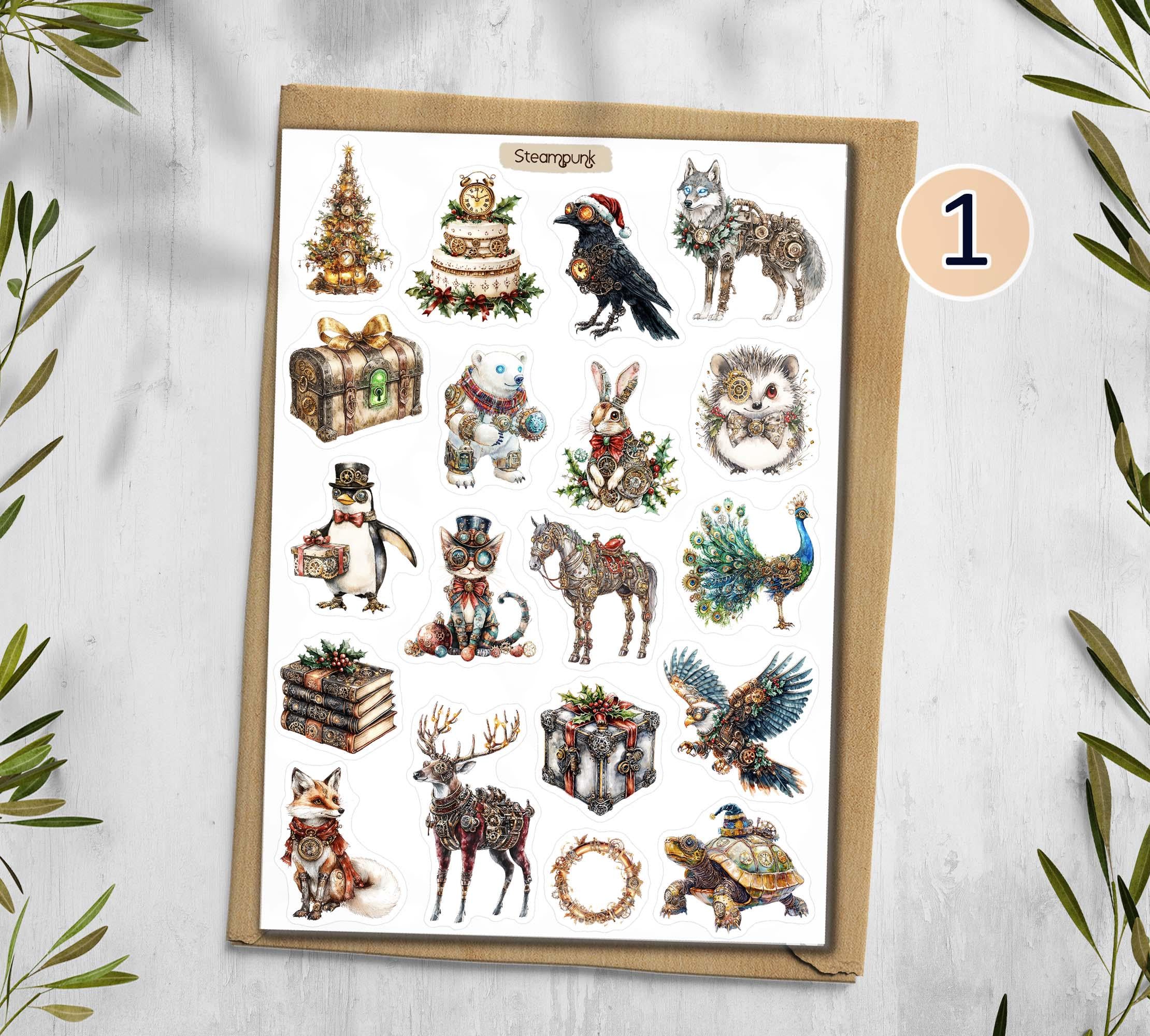 Steampunk Christmas Stickers