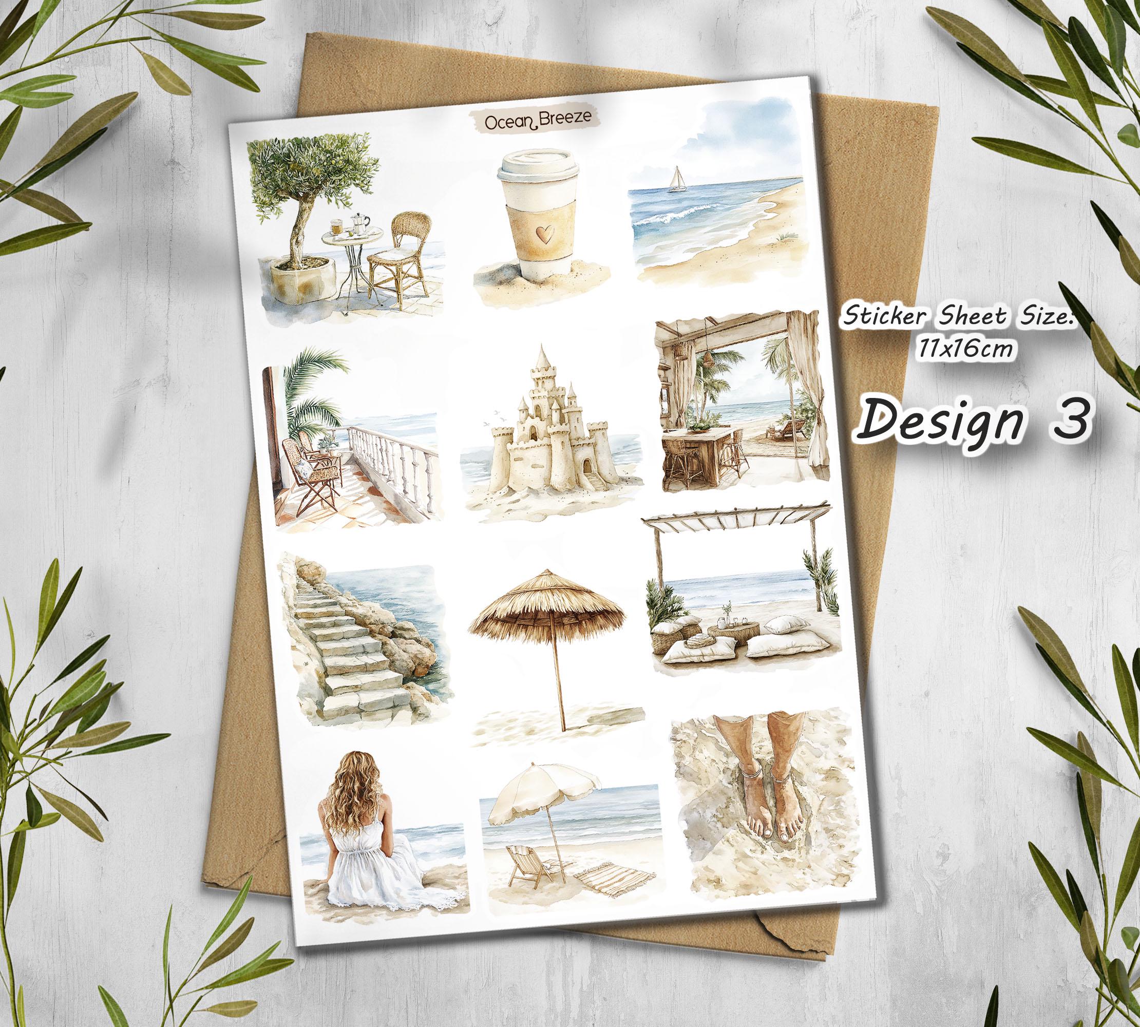 Ocean Breeze Stickers: Seaside Scrapbook, Journaling