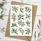 Holly Christmas Stickers