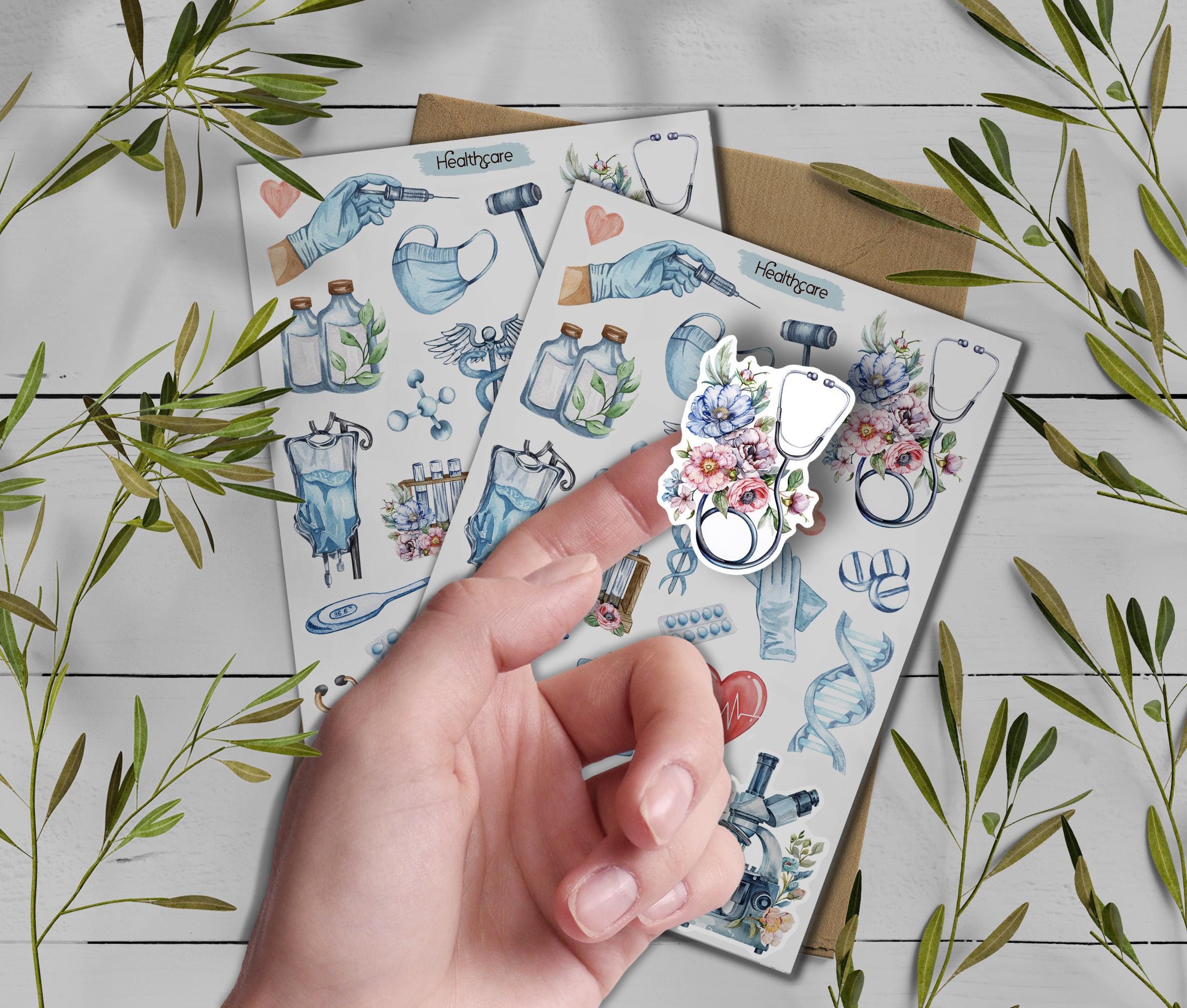 Healthcare Sticker Sheet: Nurse, Medical, Planner, Scrapbook