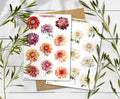 Dahlia Sticker Sheet: Floral Planner Stickers