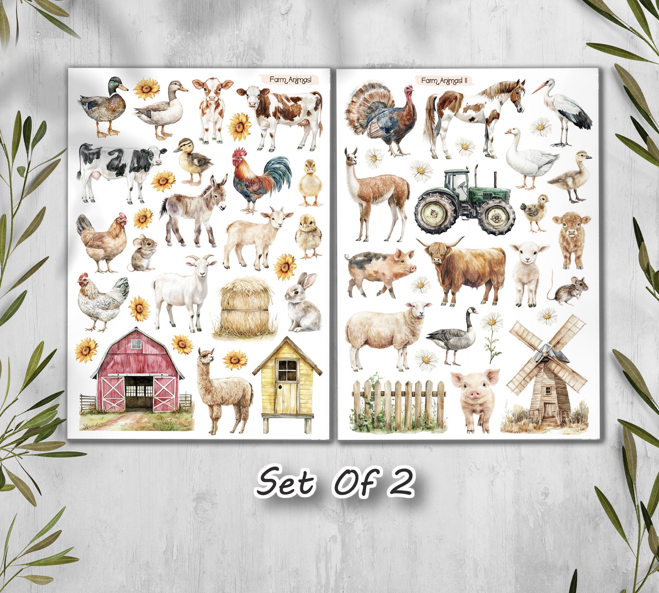 Farm Animals Sticker Sheet