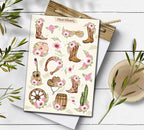 Western Boots Stickers. Cowboy Boots Stickers. Floral boots Stickers. Floral Wheel Stickers. Cowboy Stickers. Cowgirl Boots Scrapbooking