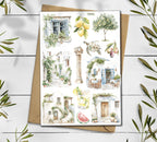 Greece Travel Sticker Sheet: Mediterranean Lemon Stickers