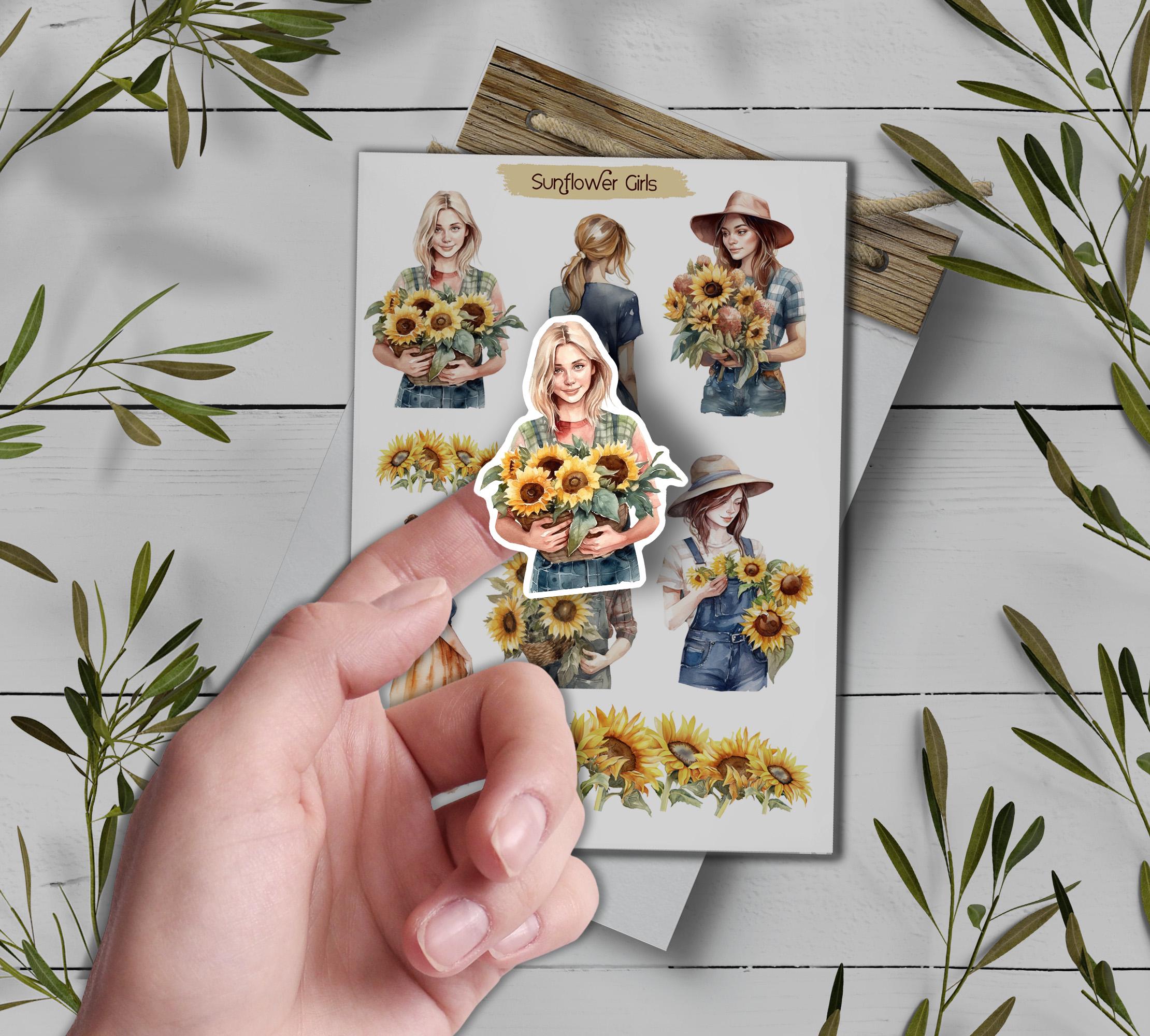Floral Girl Stickers