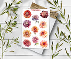 Dahlia Sticker Sheet: Floral Planner Stickers