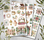 Moroccan Tile Stickers: Travel Scrapbook Planner Stickers