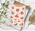 Pomegranate Sticker Sheet: Watercolor Fruit, Summer Planner