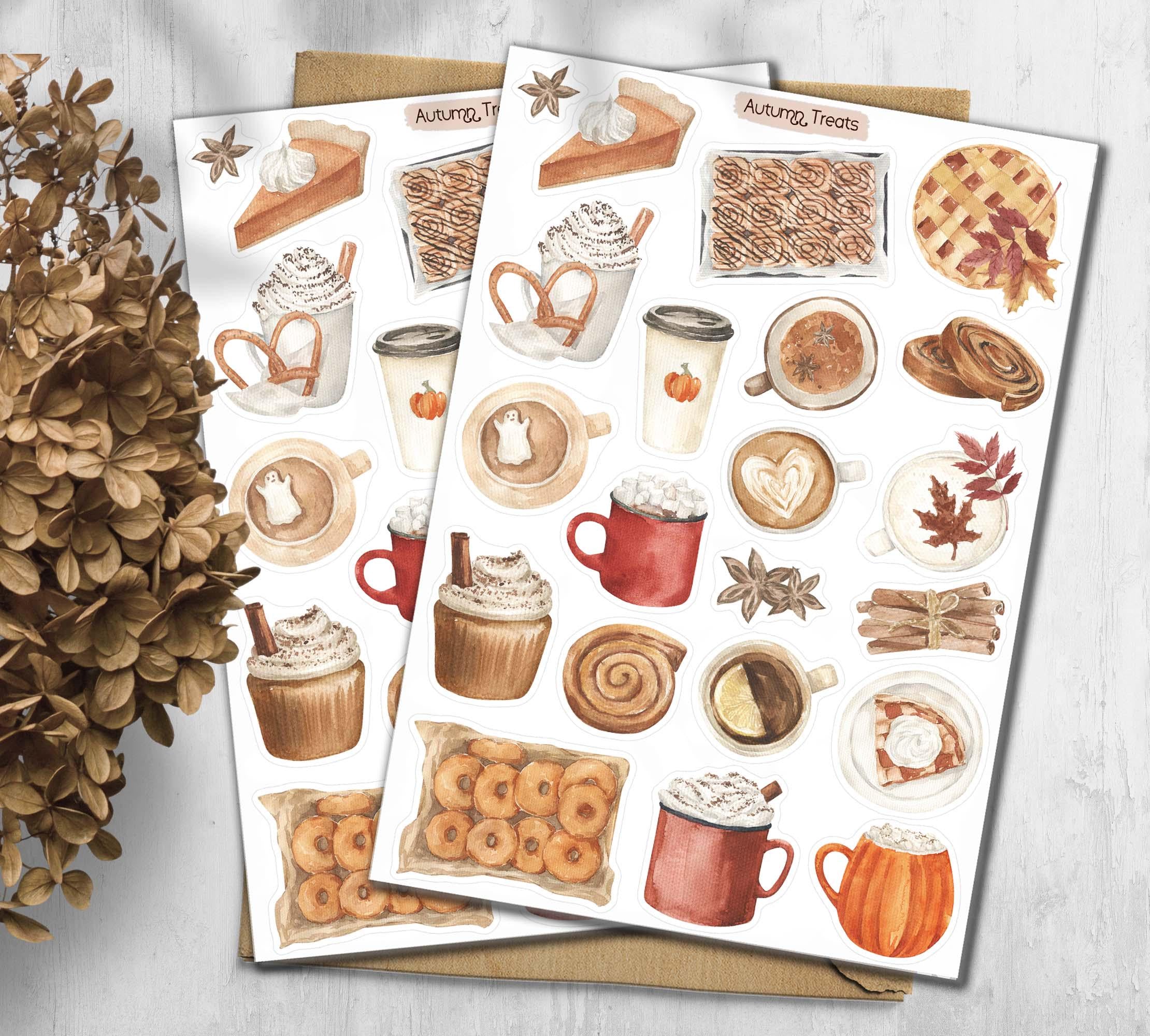 Autumn Treats Sticker. Fall Stickers. Coffee Stickers. Fall Food Stickers. Cottagecore Stickers. Autumn Planner Stickers. Pumpkin Stickers