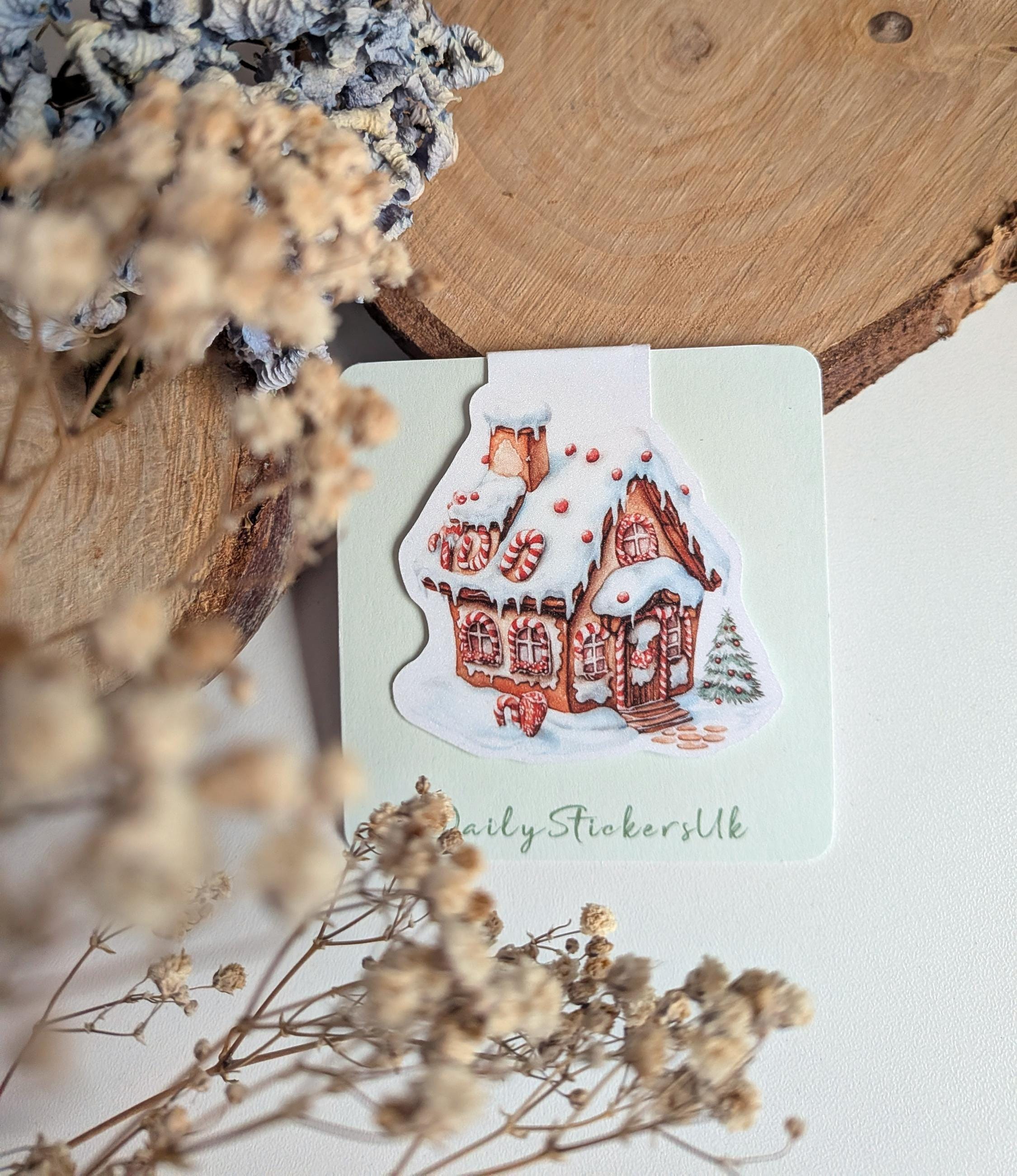 Christmas Gingerbread Magnetic Bookmark. Bookish Gifts. Page Marker