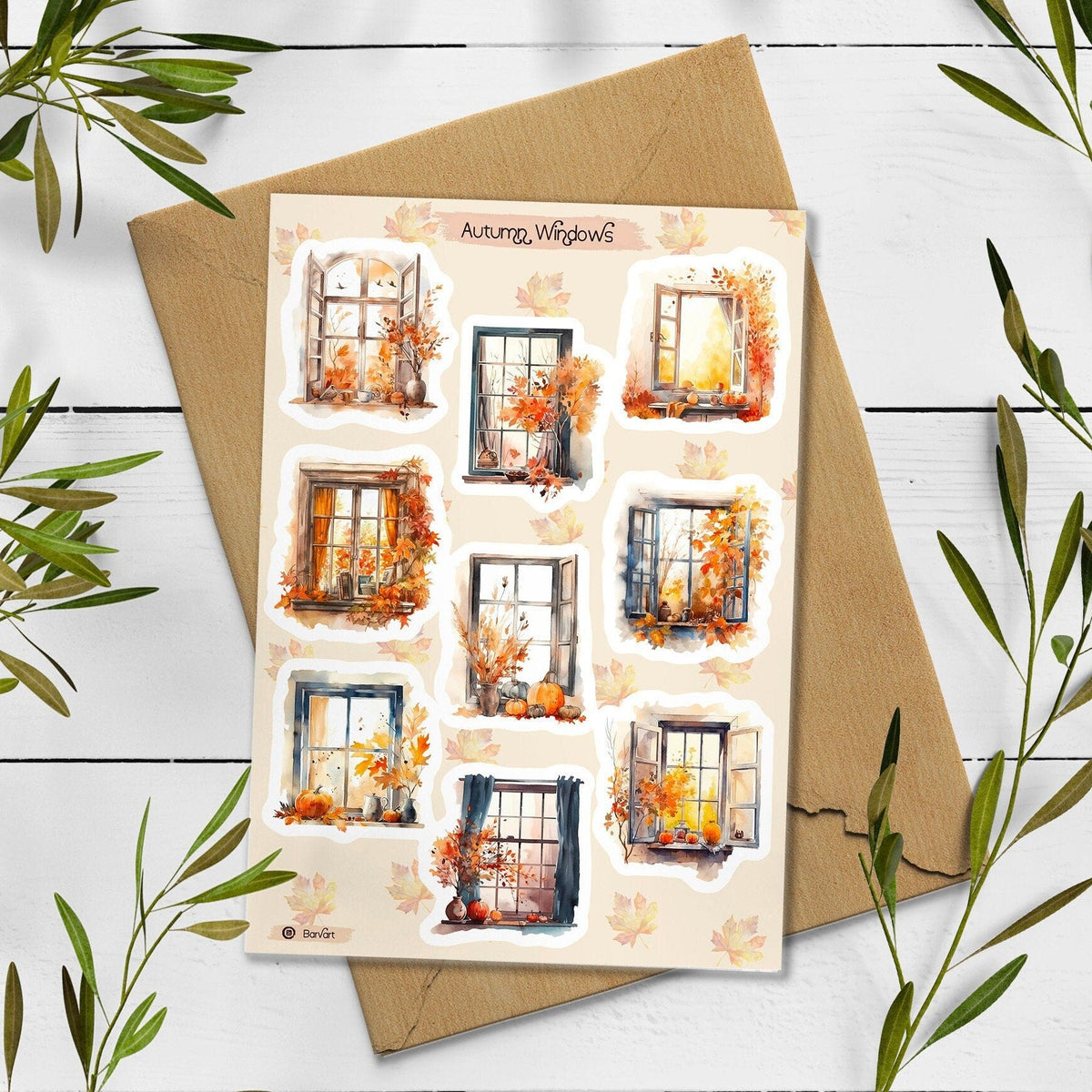 Autumn Windows Sticker Sheet