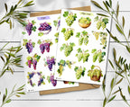 Grape Sticker Sheet: Foraged Summer Planner Stickers