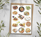 Dinner Stickers. Cooking Stickers. Meal Sticker Recipes. ramen, Pasta, Sushi, Roast Stickers. Food Sticker. Restaurant Stickers