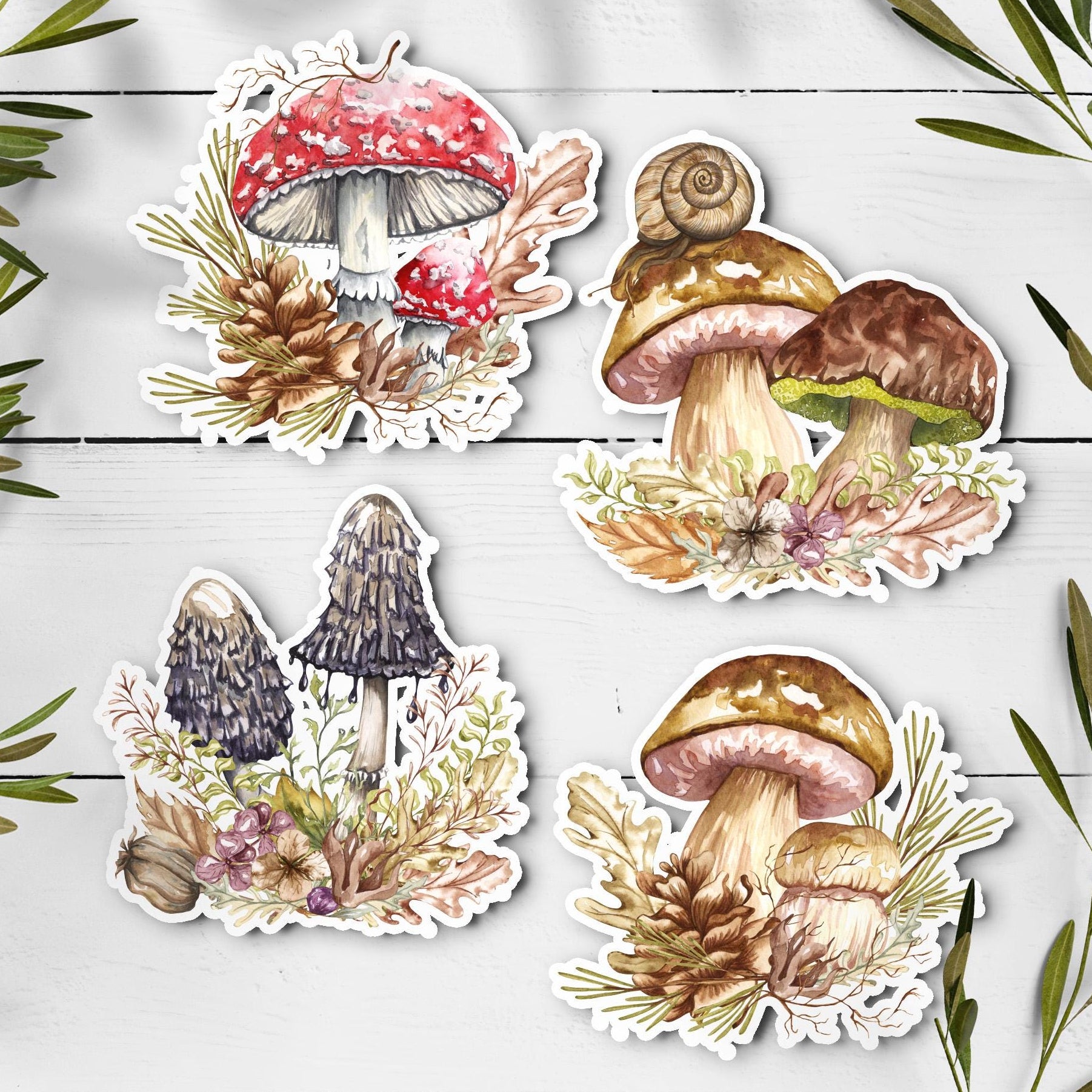 Forest Mushroom Stickers