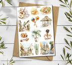Mexico Travel Sticker Sheet: Scrapbook Planner Stickers
