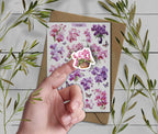 Watercolor Orchid Sticker Sheet: Floral Planner Stickers