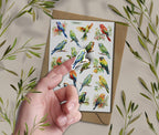 Parrot Watercolour Stickers. Birds Planner Stickers